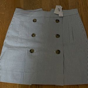 Jcrew pleated striped skirt with tags size 4